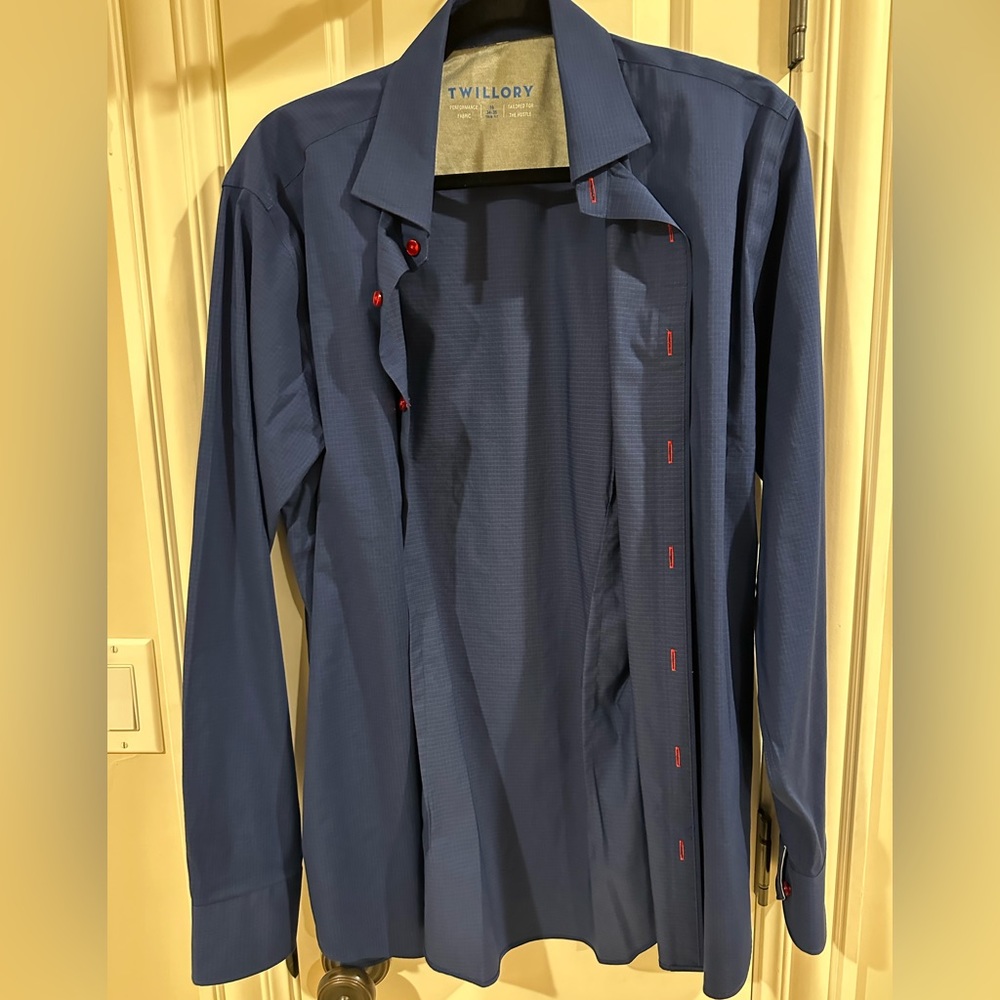 Twillory Performance Fabric Non-Iron Trim Fit Dress Shirt